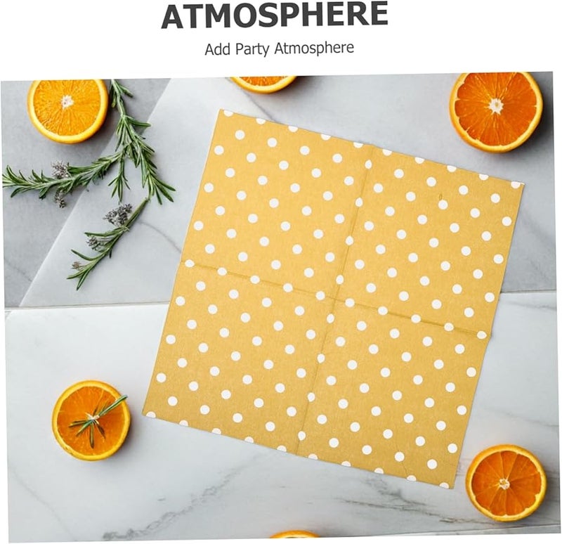 Beaupretty 16 حزمة مناديل ورقية تستخدم لمرة واحدة مطبوعة بأنماط أنيقة من النقاط لحفلات الزفاف وأعياد الميلاد والعشاء - Image 3